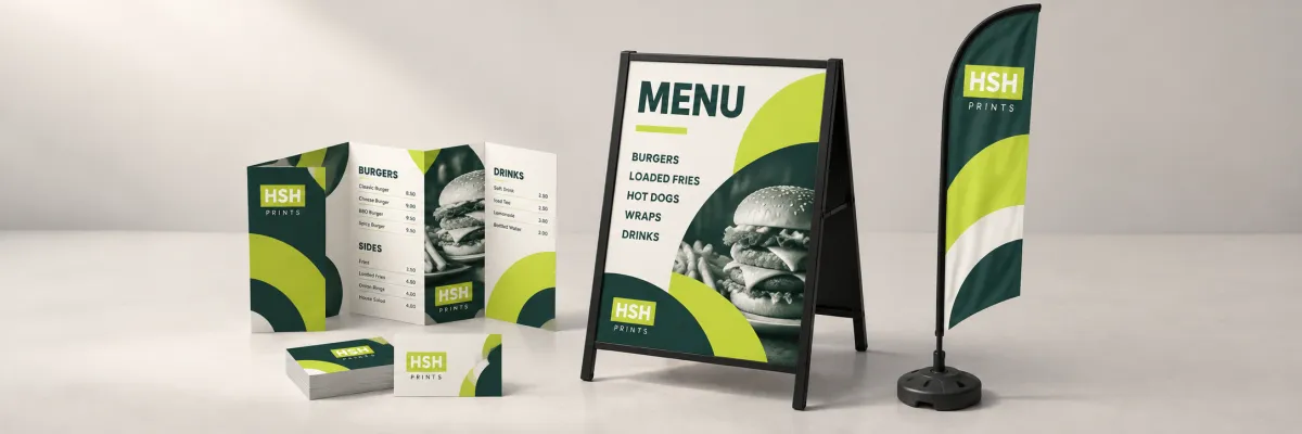 Food truck starter: the printed set laid out together