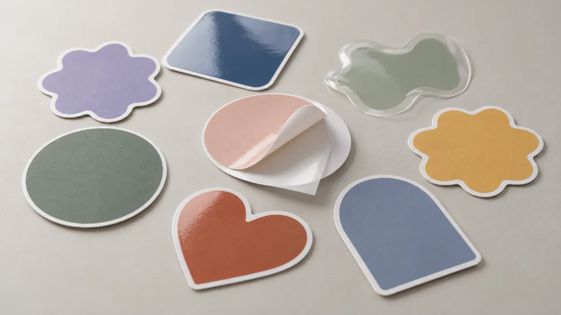 sticker and decal detail digital print finish options matte gloss clear