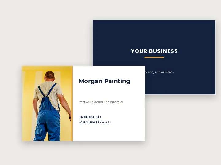 Business card template: painter, with photo