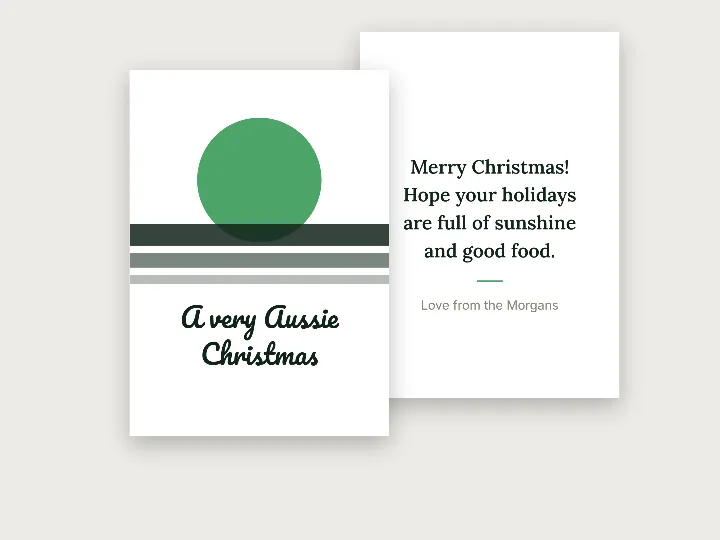 Christmas card template: Aussie summer