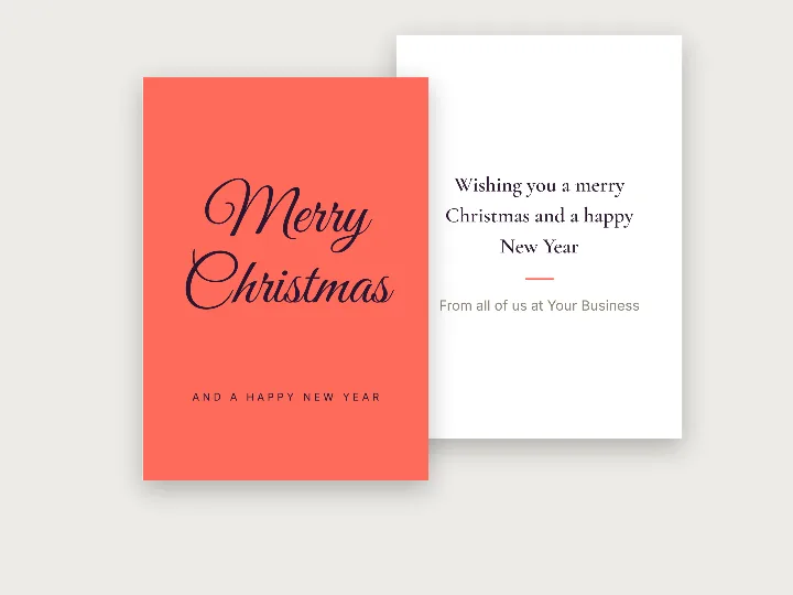 Christmas cards template: merry Christmas script