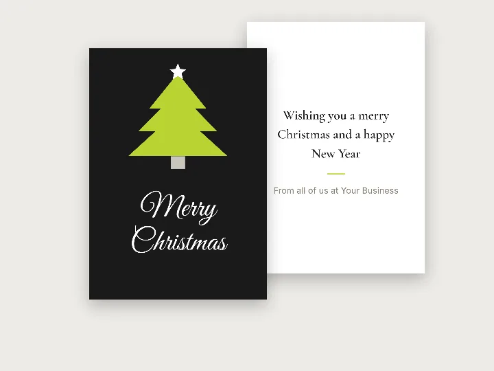 Christmas cards template: triangle tree