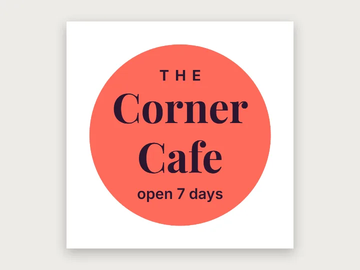 Coaster template: cafe