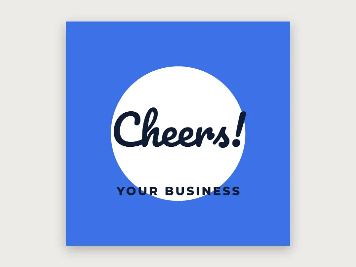 Coaster template: cheers