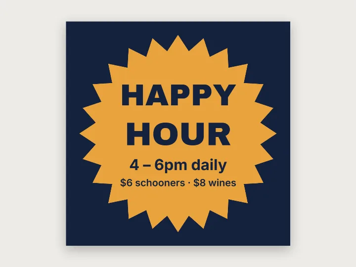 Coaster template: happy hour
