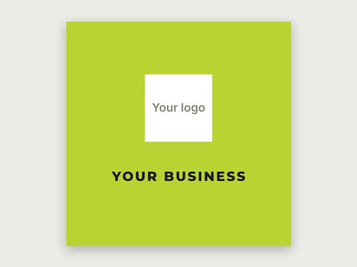 Coasters template: logo and name