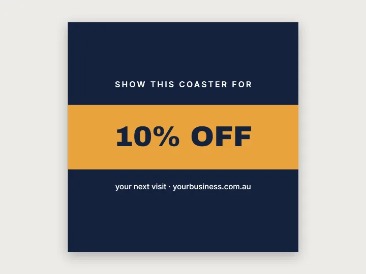 Coaster template: offer