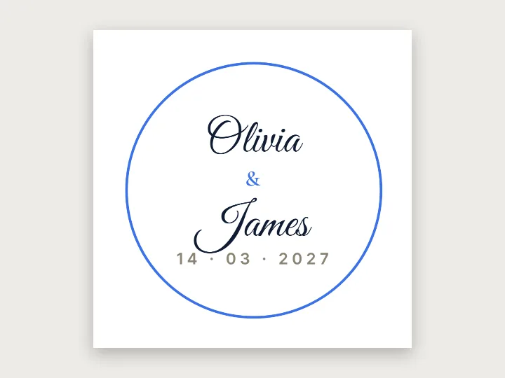 Coaster template: wedding