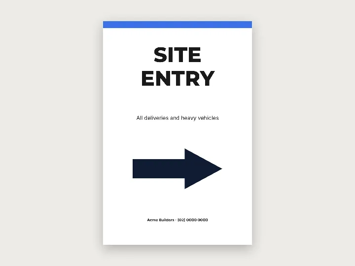 Design template: site entry
