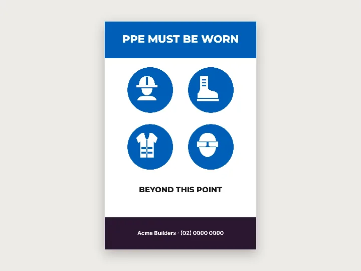 Template: PPE must be worn