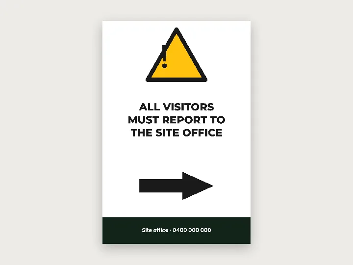 Design template: visitors report to the office