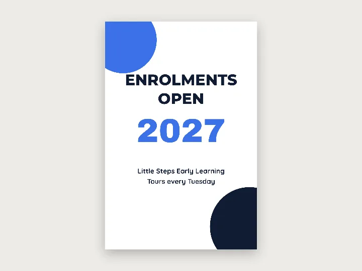 Sign template: enrolments open