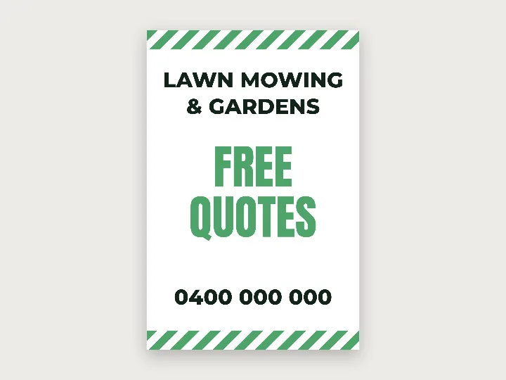 Sign template: local service