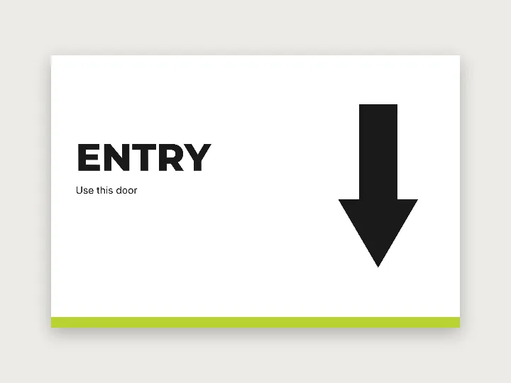 Design template: pointing down