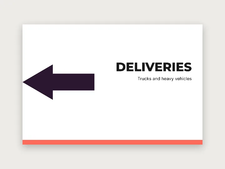 Directional signs template: arrow left