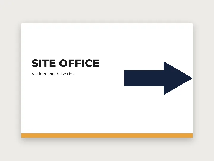 Directional signs template: arrow right