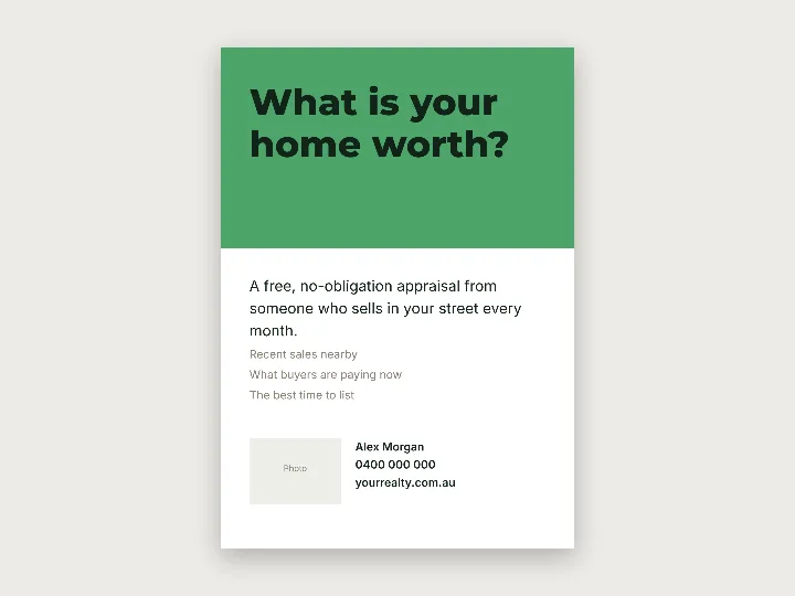 Flyer template: free property appraisal