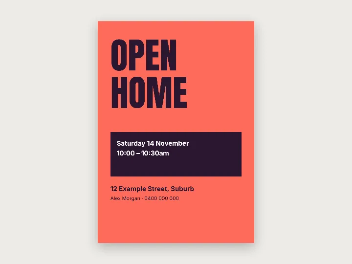 Flyers template: open home