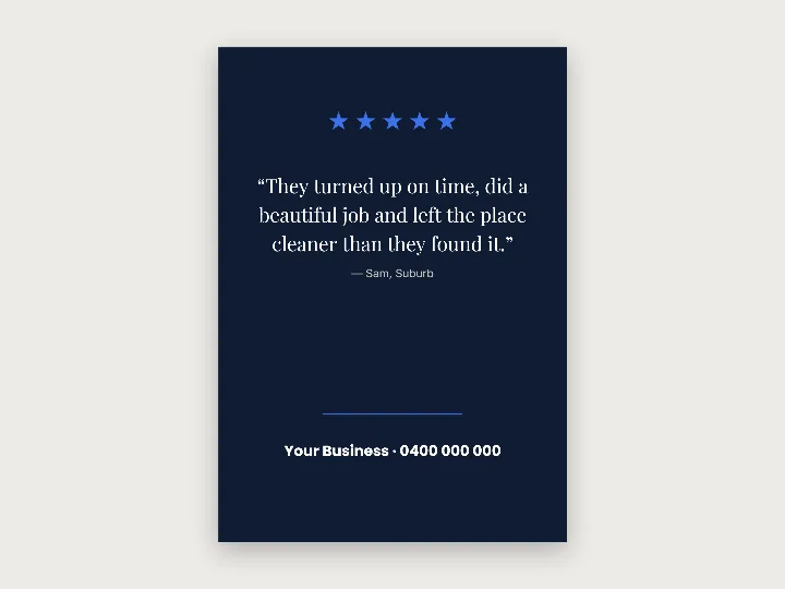 Flyer template: five-star review