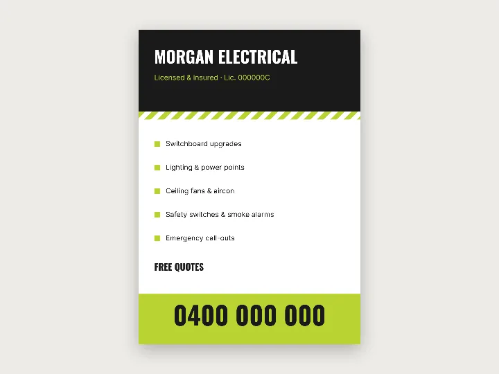 Flyer template: trade services