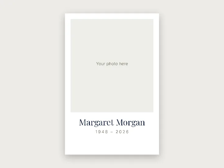 Foam board signs template: photo board