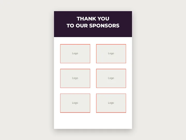 Template: thank you sponsors