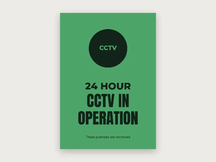 Sign template: CCTV in operation
