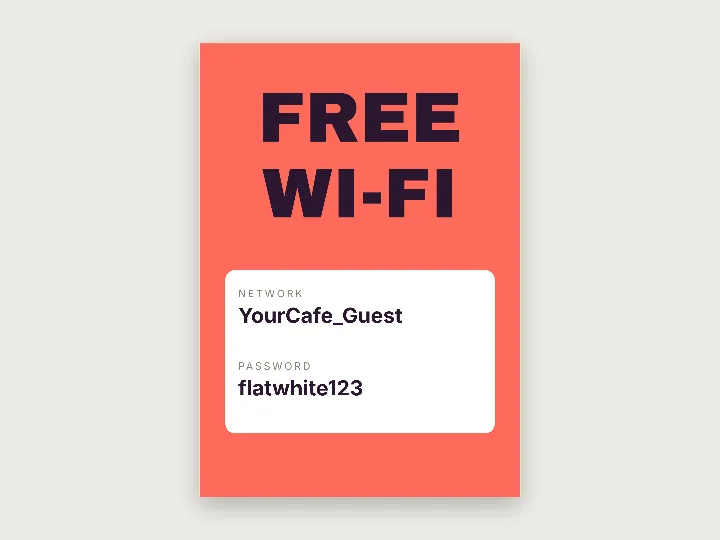 Template: free wi-fi