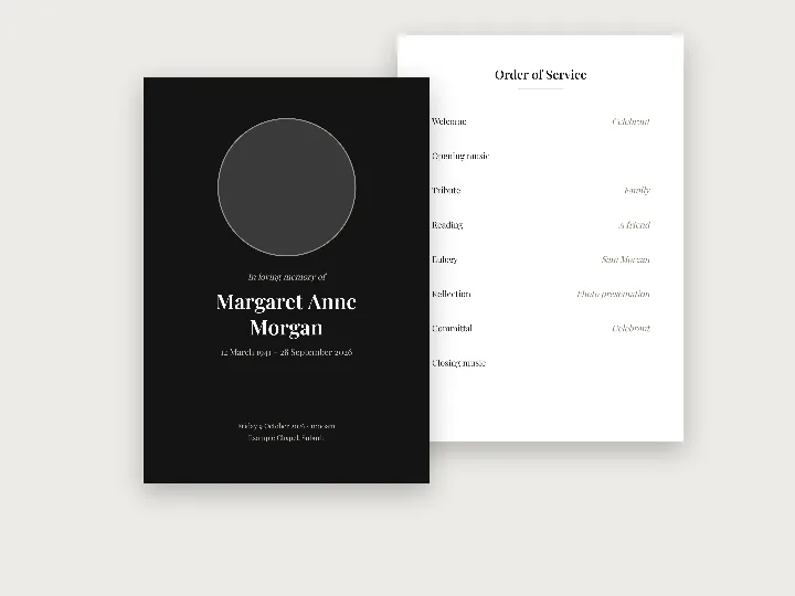 Design template: dark cover