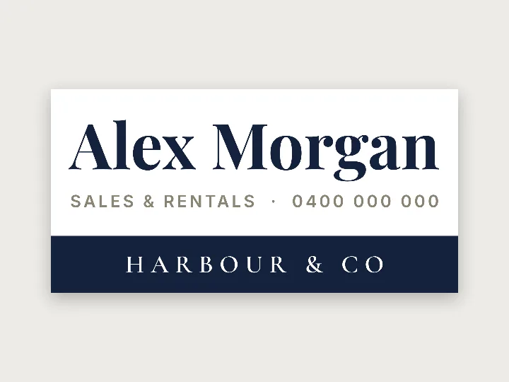 Car magnet template: real estate agent