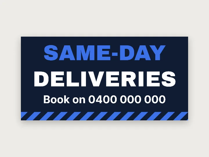 Car magnet template: deliveries