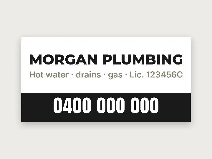 Magnetic car signs template: trade and phone