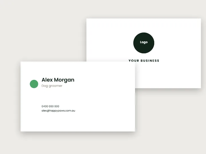 Business card template: colour dot