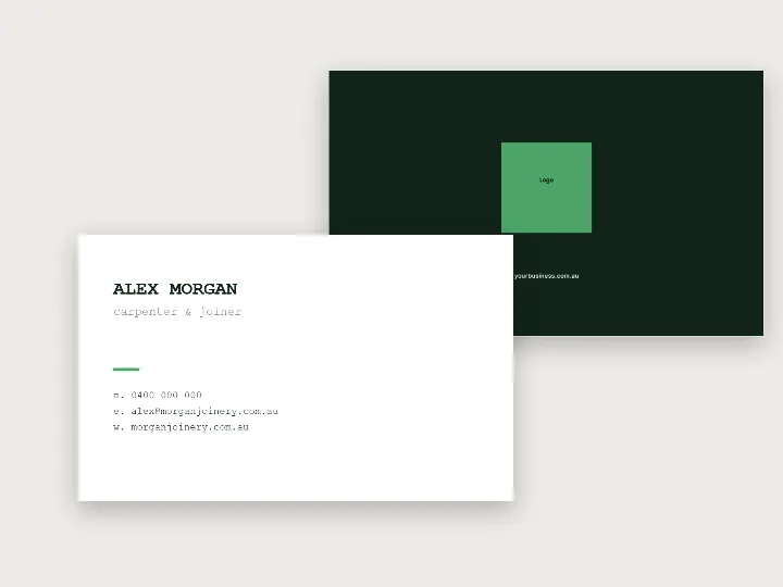 Business card template: typewriter