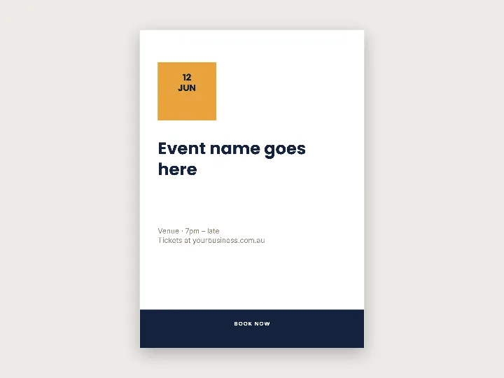 Poster template: Event details