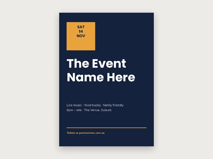 Posters template: event night
