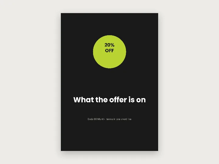 Poster template: Offer / discount