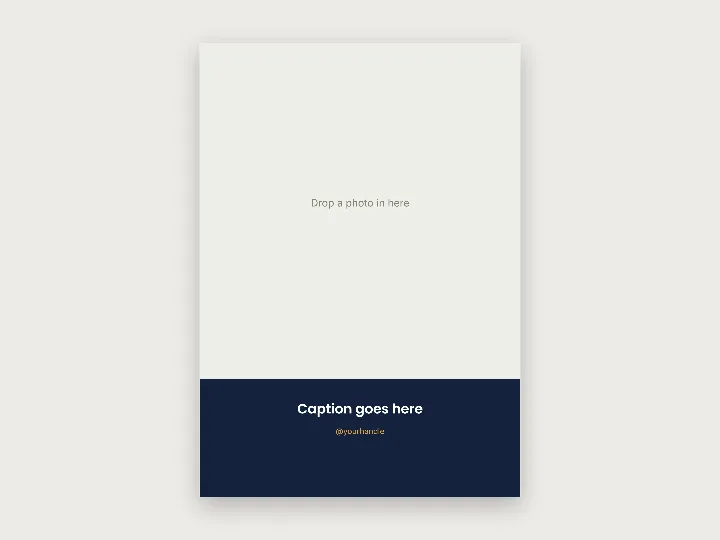 Poster template: Photo + caption