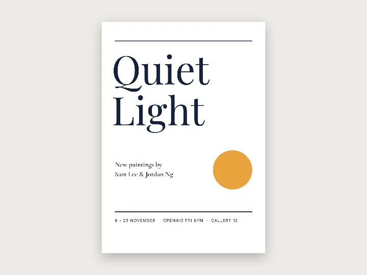 Poster template: art exhibition