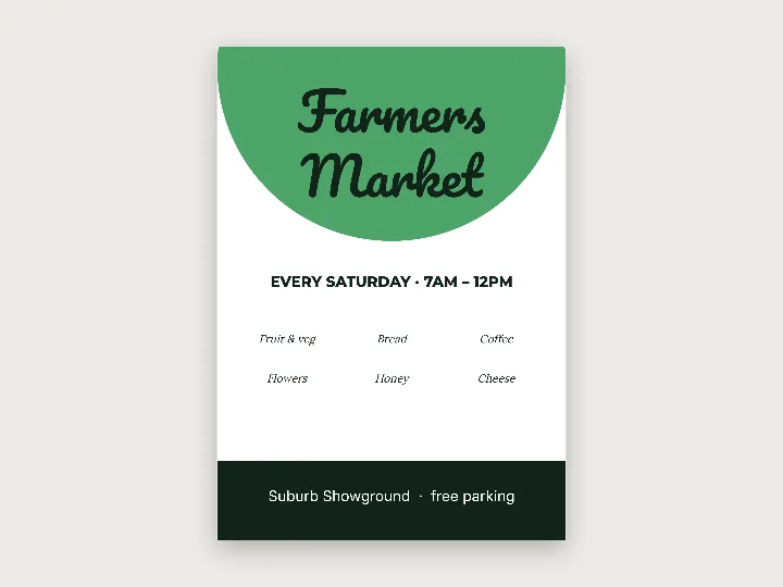 Poster template: farmers market