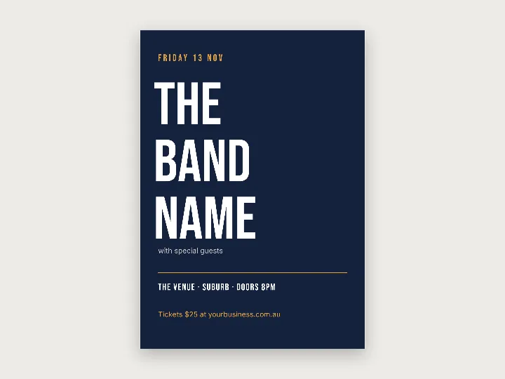Poster template: gig night