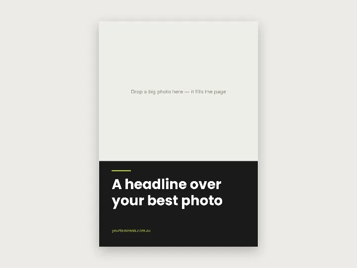 Poster template: photo with headline