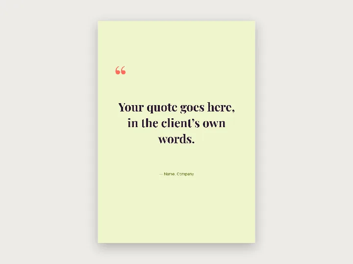 Poster template: Quote card