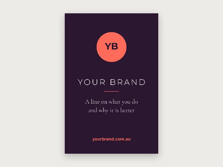 Premium A-frame signs template: brand and tagline