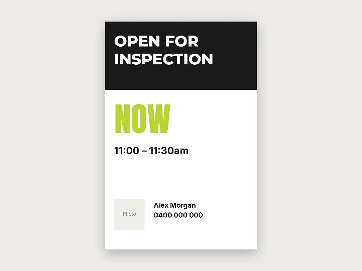 Premium A-frame signs template: open for inspection