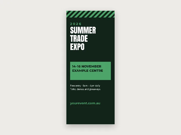 Pull-up banner template: event or expo