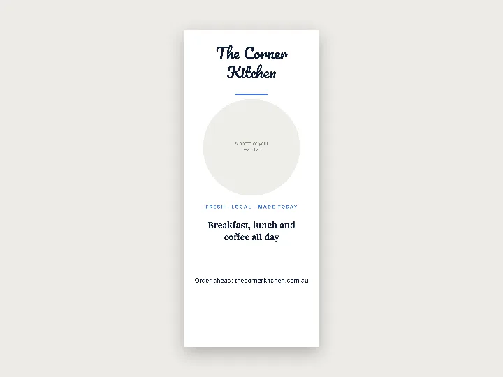 Pull-up banner template: food and drink