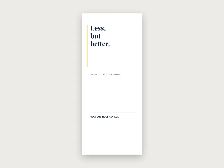 Pull-up banner template: minimal type