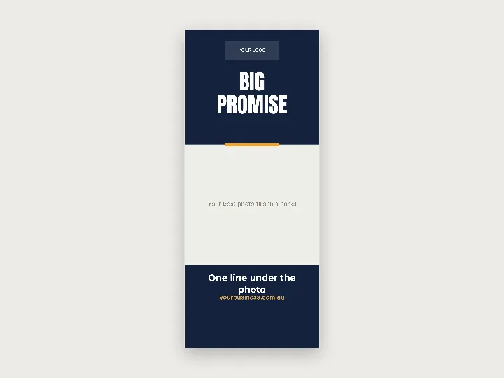 Pull-up banners template: big photo