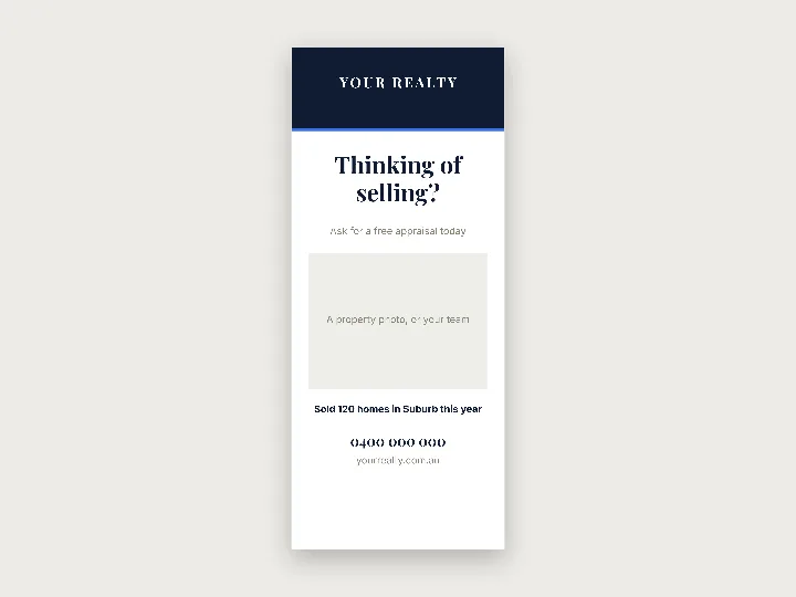 Pull-up banner template: real estate agency